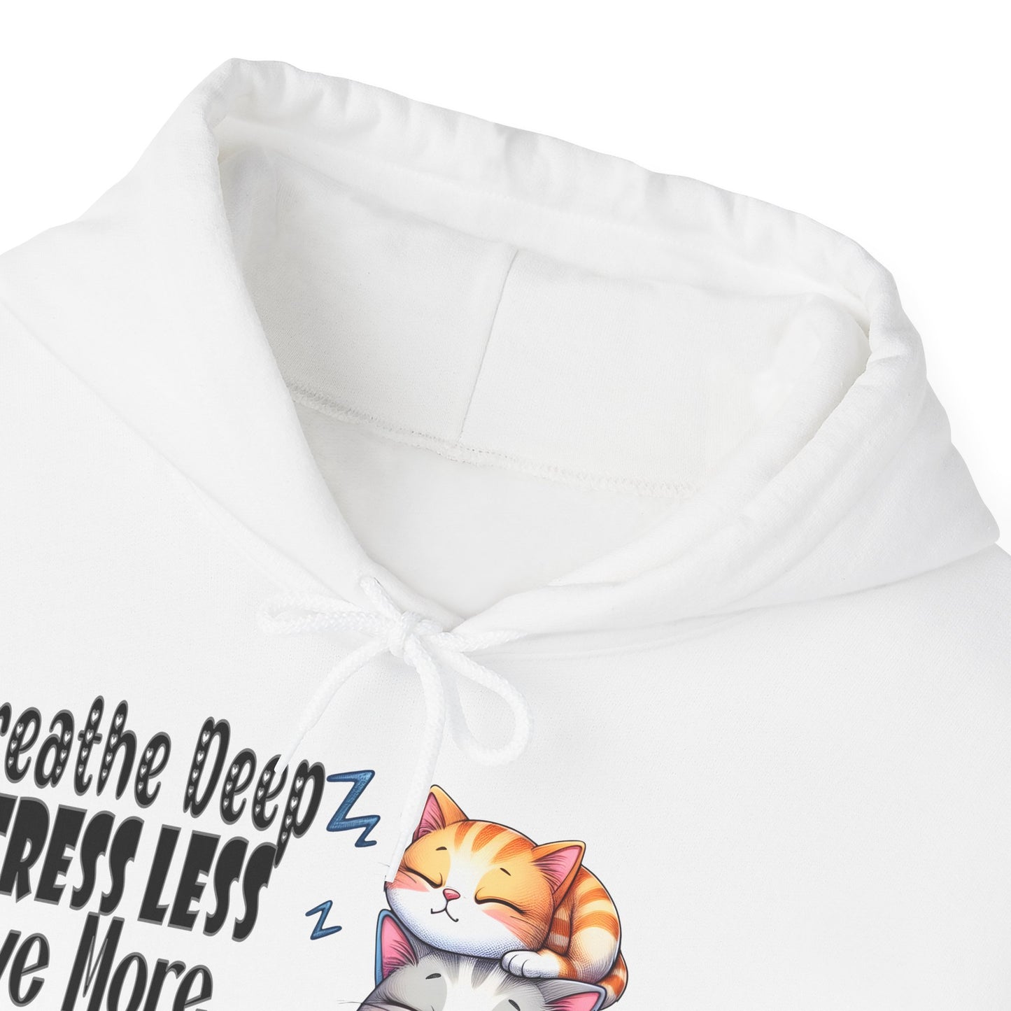 Breathe Deep Stress Less Live More Worry Never Unisex Heavy Blend™ Hooded Sweatshirt, Gildan · 18500